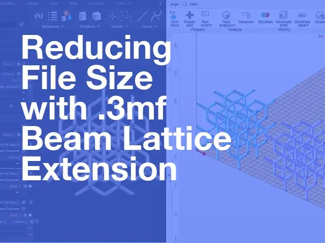 3MF illustration of a beam lattice structure for additive manufacturing