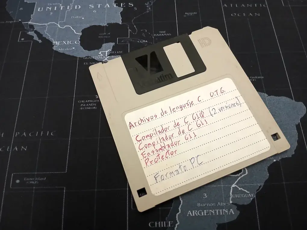 Floppy disk containing multiple stages of the Am29000 C compiler