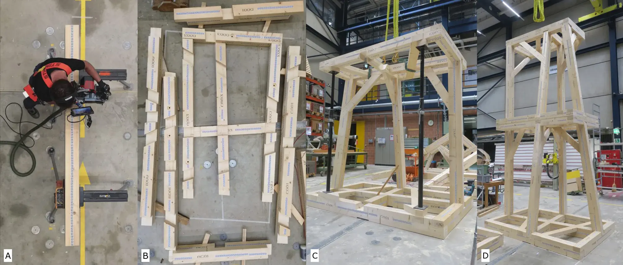 Fabrication, scanning and assembly sequence used in the evaluation campaign