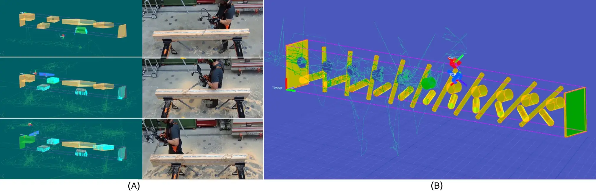 3D recording of cutting and drilling operations in Augmented Carpentry