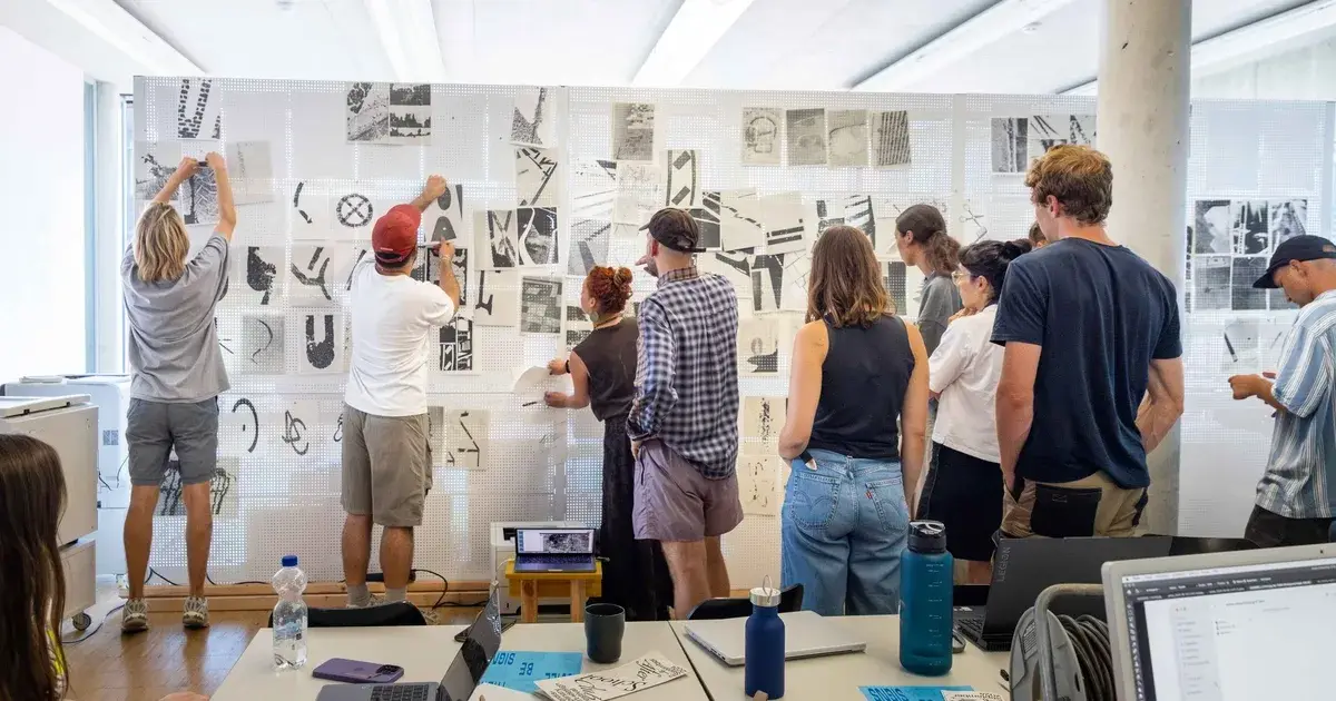 A Billboard Alphabet workshop at Module Festival