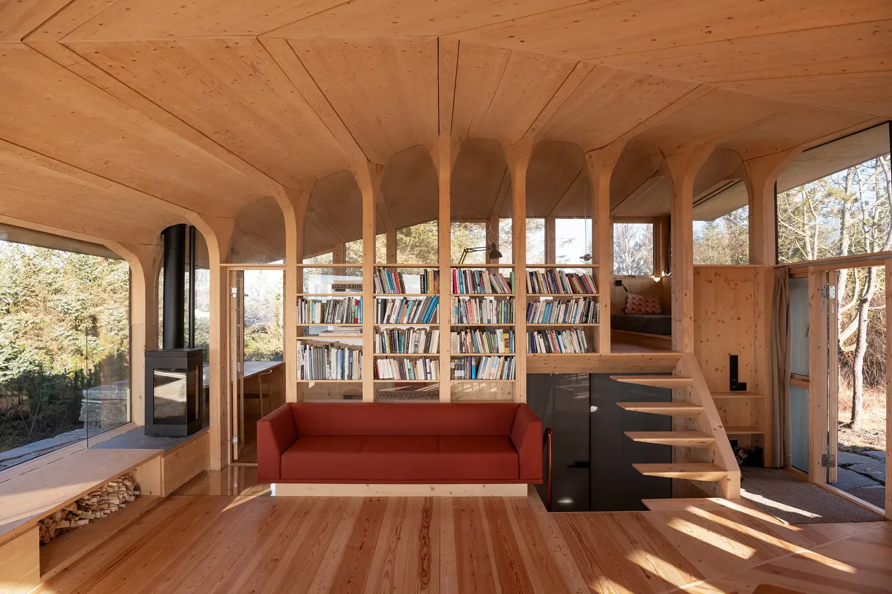 Large glazed opening framing the Atlantic horizon from the living room