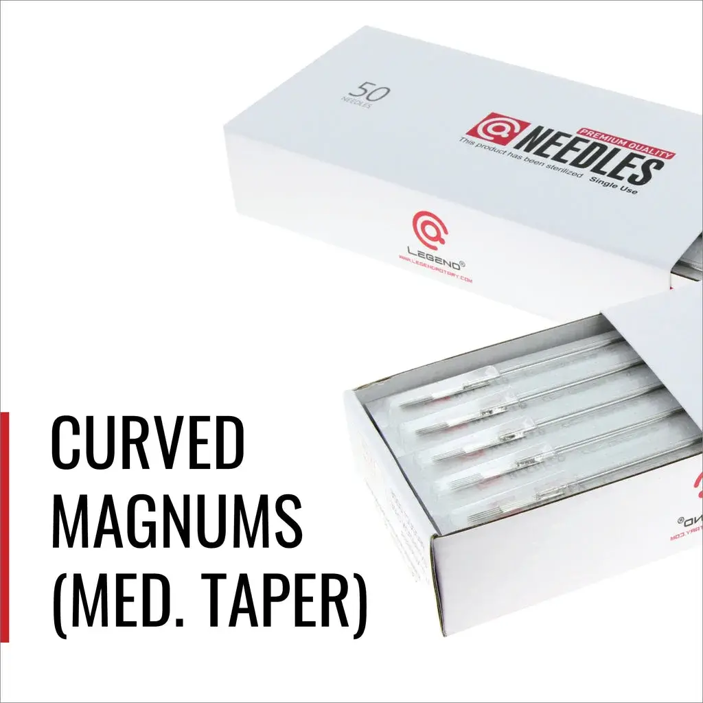 Box of CAM Supply traditional tattoo needles premade on bars