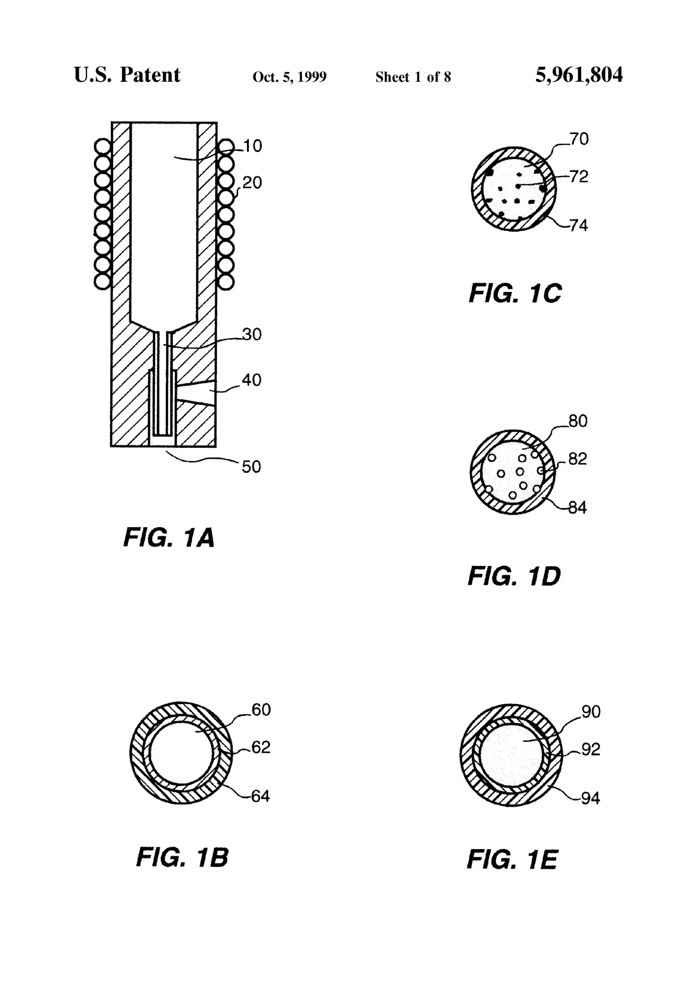 Drawing page from US patent 5961804 for a microencapsulated electrophoretic display