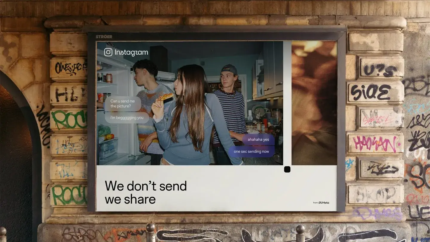 Instagram’s refreshed identity applied to a large-format visual