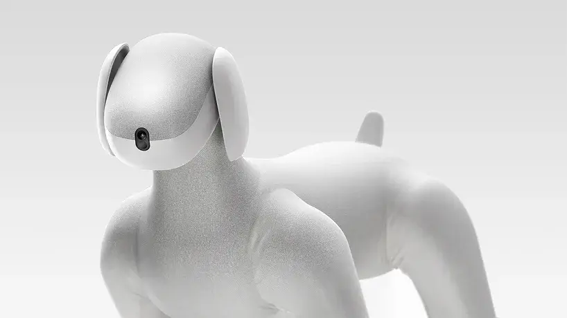 Lassie concept, a quadruped robot covered in a light soft textile suit