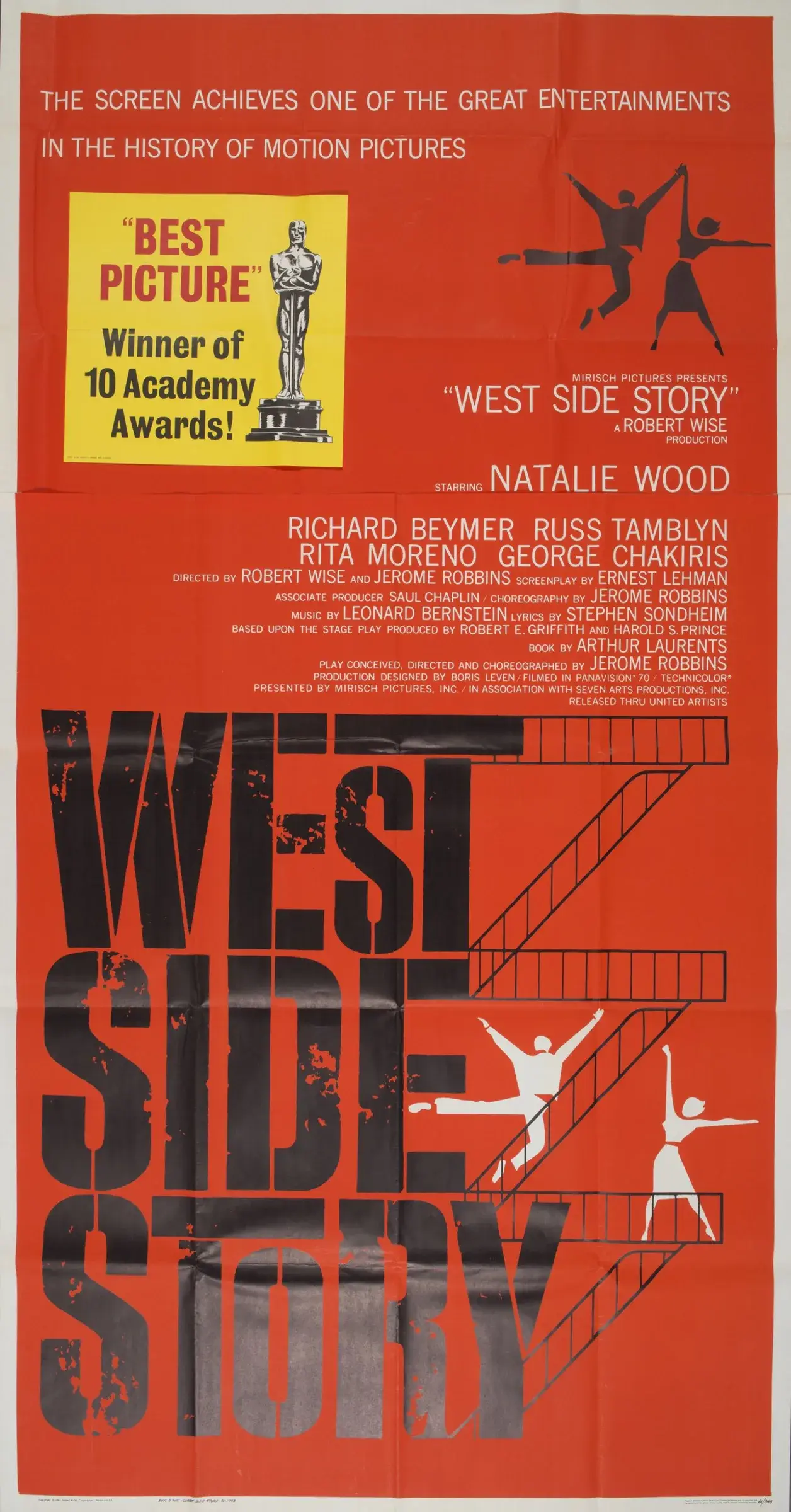 Affiche de West Side Story datée de 1961 dans le fonds Interstate Theater