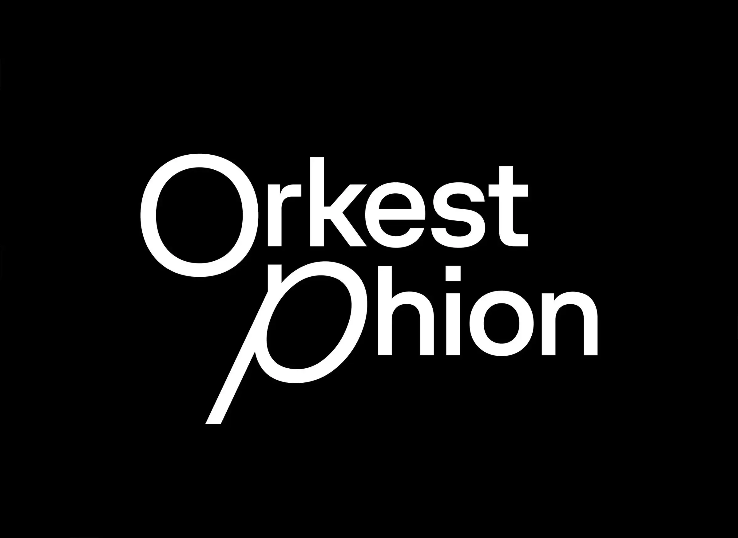 The Orkest Phion logo set in GT Planar, its letters leaning on the baseline
