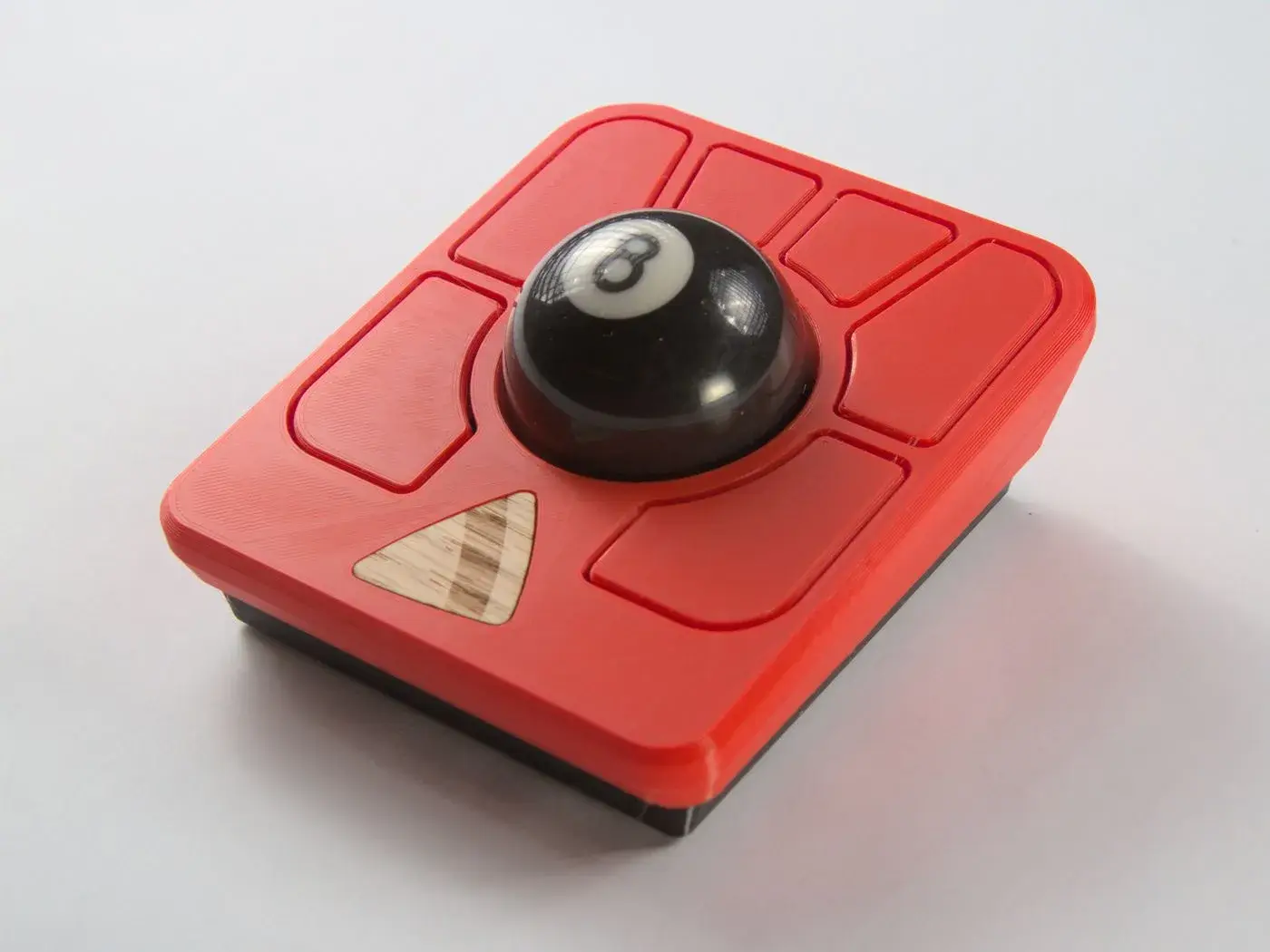 Ploopy Adept trackball with a 3D-printed enclosure