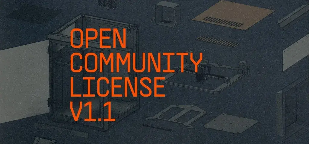 Prusa Research illustration for version 1.1 of the Open Community License