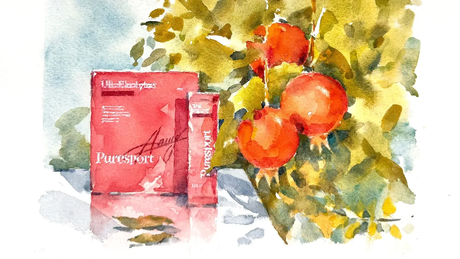 Nature morte Puresport de Tomás King avec packaging et grenade