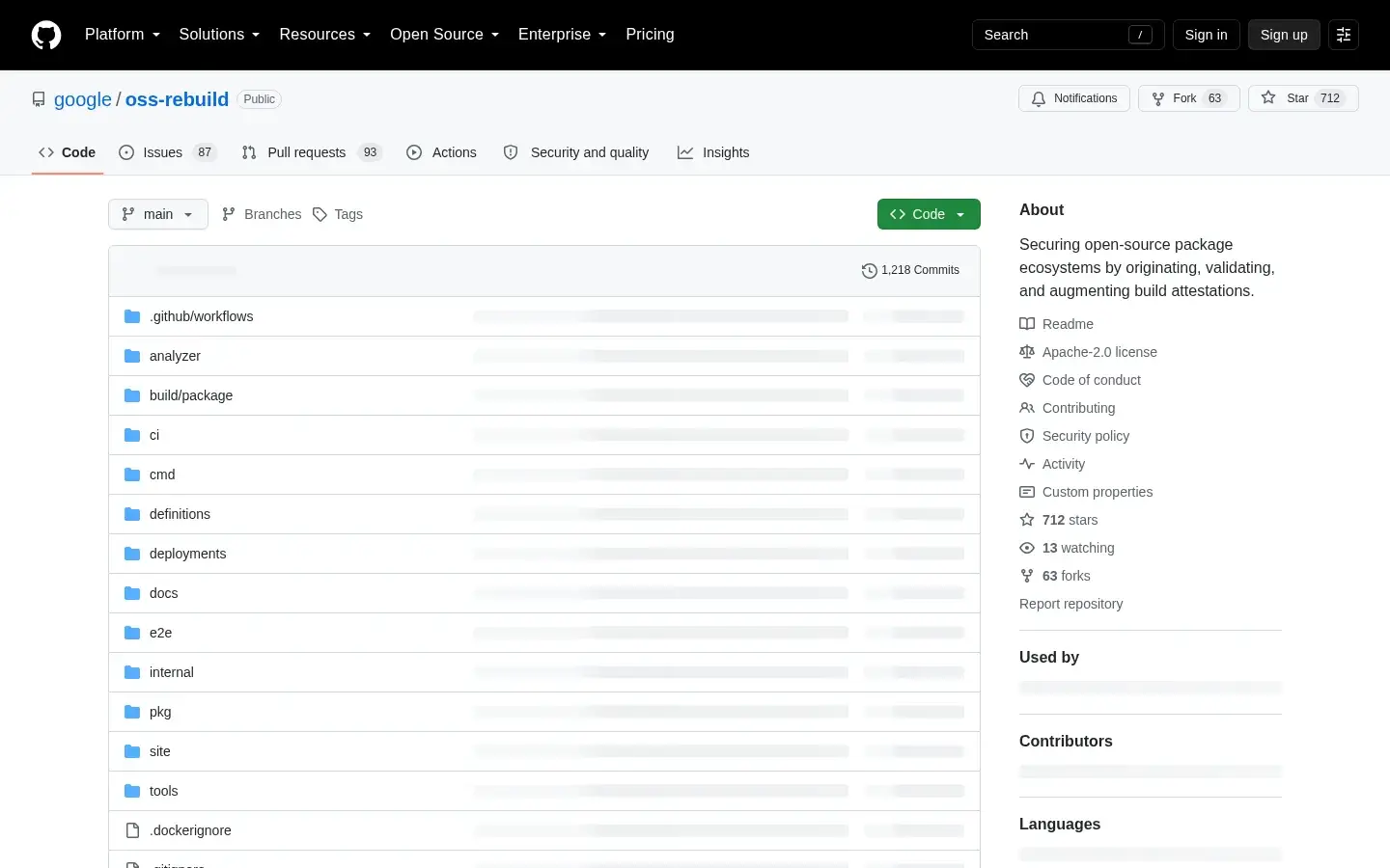 Dépôt GitHub de Google oss-rebuild