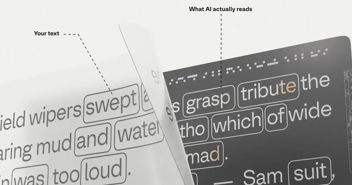 Démonstration ShieldFont comparant le texte lu par un humain et celui récupéré par un scraper