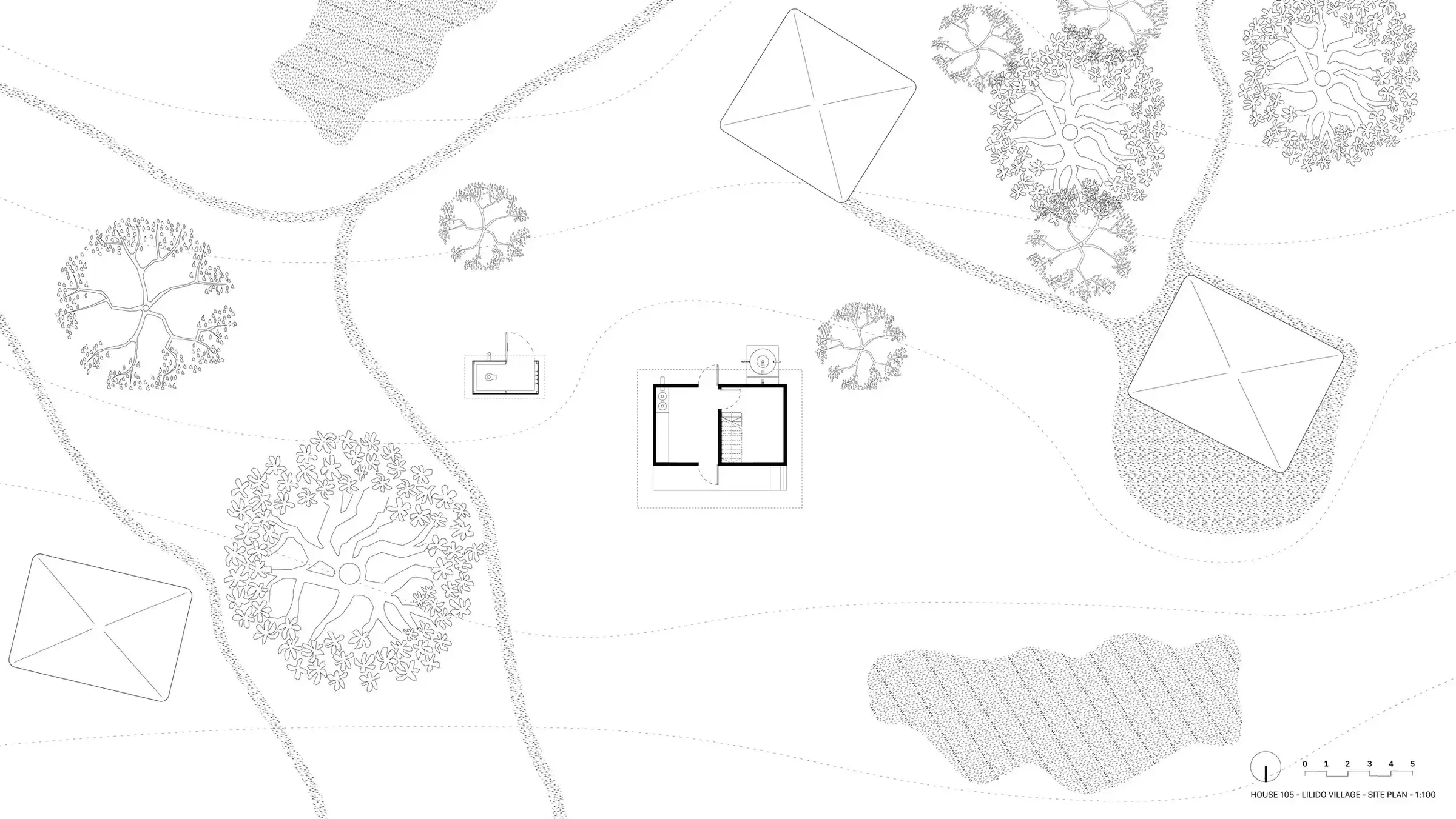 Star Homes site plan showing the intervention within an existing village context