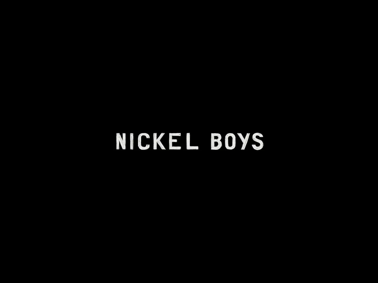 Typographic title card from Nickel Boys designed by Chips