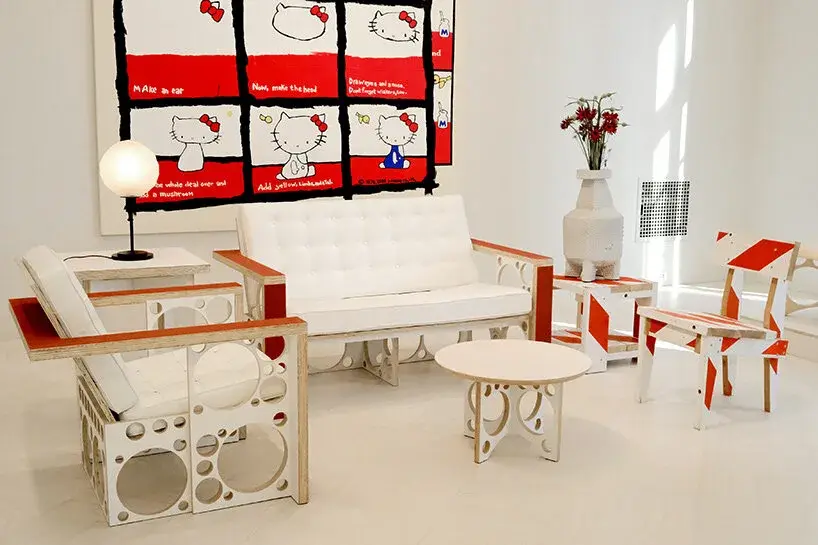 Group of ceramics displayed during Furniture at Salon 94