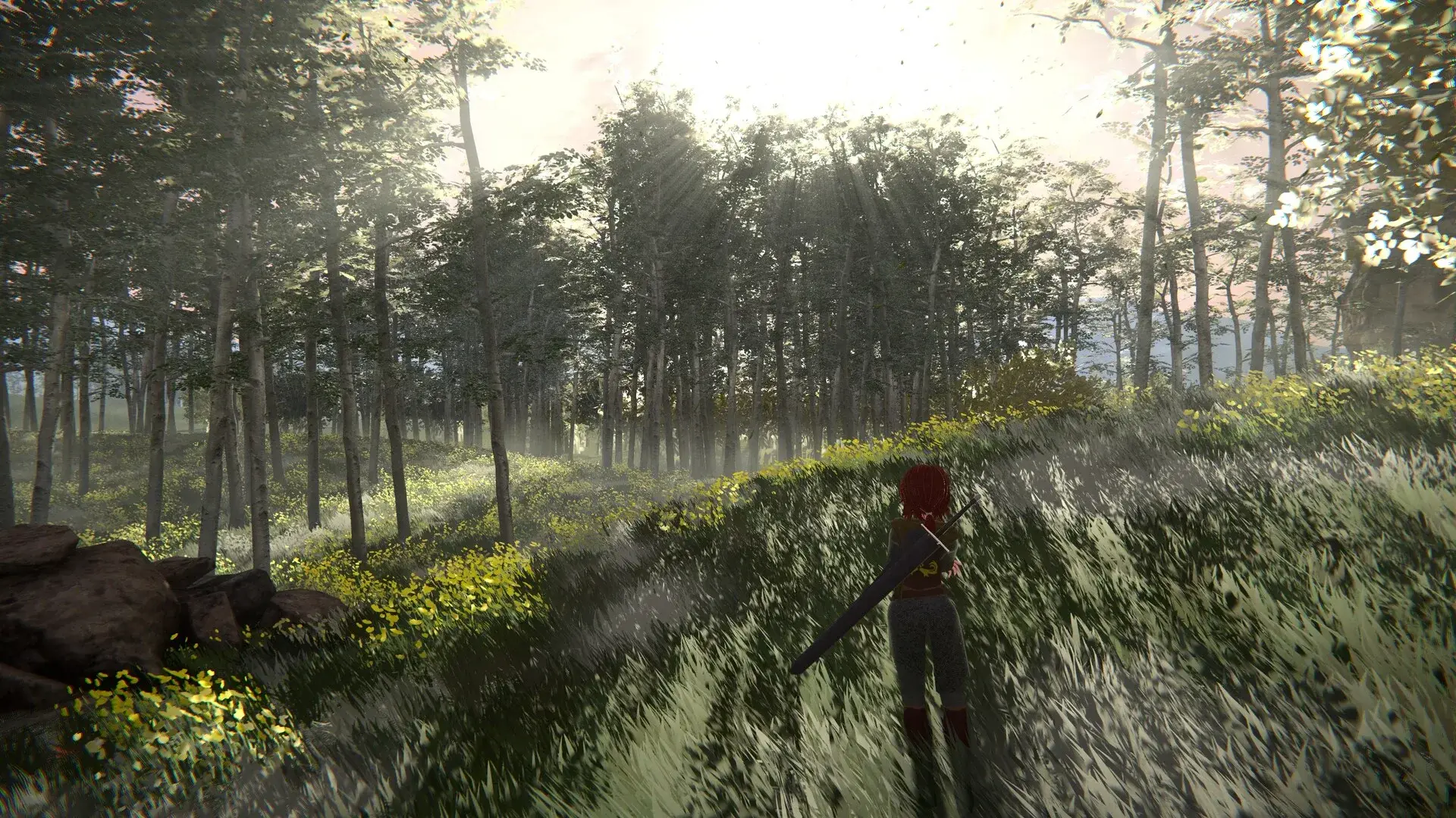 Capture officielle d’UNPAINTED montrant un environnement extérieur du jeu
